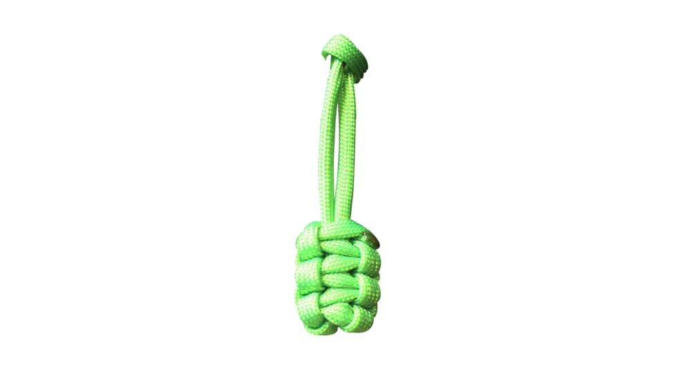 Bartact Paracord Zipper Pull w/ Key Ring, Set of 5, Gecko Neon Green, XXPZ5L