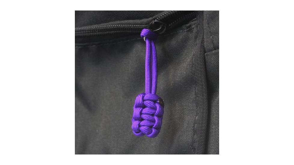 Bartact Paracord Zipper Pull w/ Key Ring, Set of 5, Purple, XXPZ5V