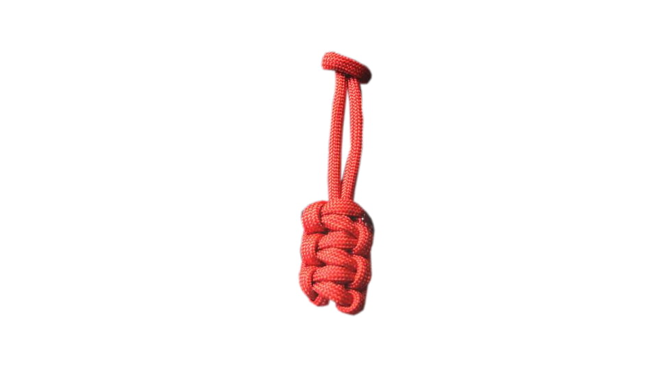 Bartact Paracord Zipper Pull w/ Key Ring, Set of 5, Red, XXPZ5R