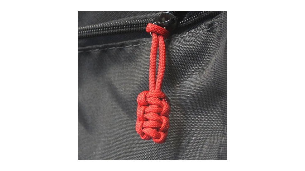 Bartact Paracord Zipper Pull w/ Key Ring, Set of 5, Red, XXPZ5R