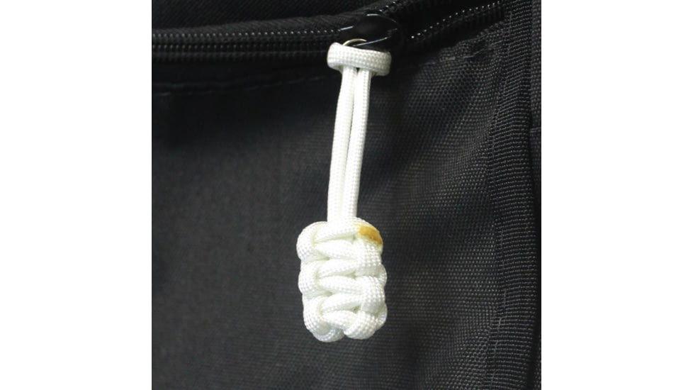 Bartact Paracord Zipper Pull w/ Key Ring, Set of 5, White, XXPZ5W