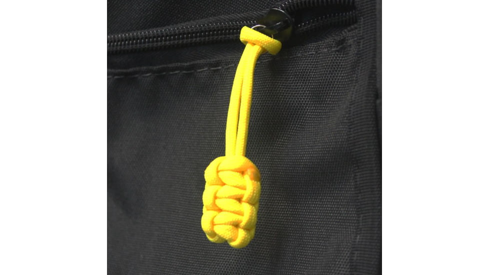 Bartact Paracord Zipper Pull w/ Key Ring, Set of 5, Yellow, XXPZ5Y
