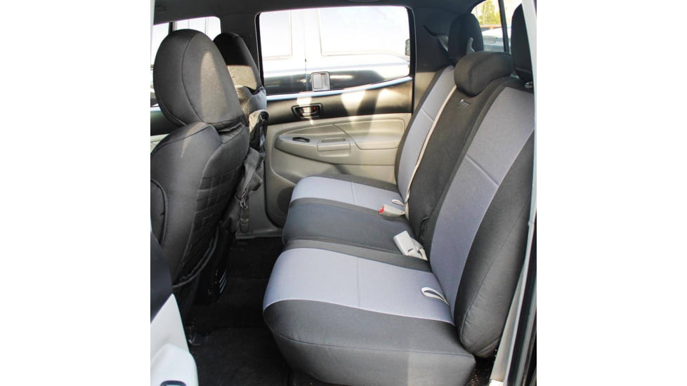 Bartact Toyota Tacoma Bench Seat Covers Rear Bench 2009-2015 Tacoma Double Cab Standard And TRD Black/Graphite Bartact, Black/Graphite, TTSC0915R4BG