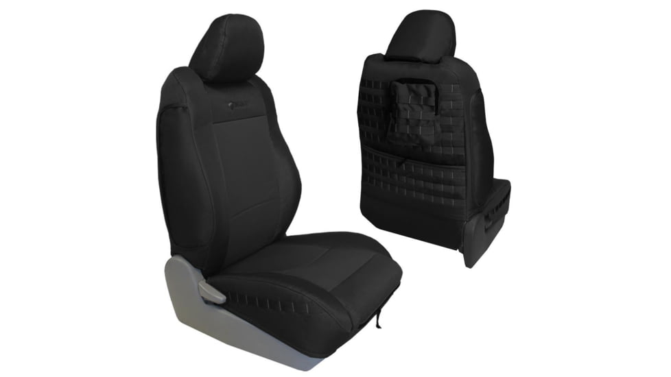 Bartact Toyota Tacoma Seat Covers 2009-2015 Tacoma Front, Tactical Series, Pair, Black/Black, TTAC0915FPBB