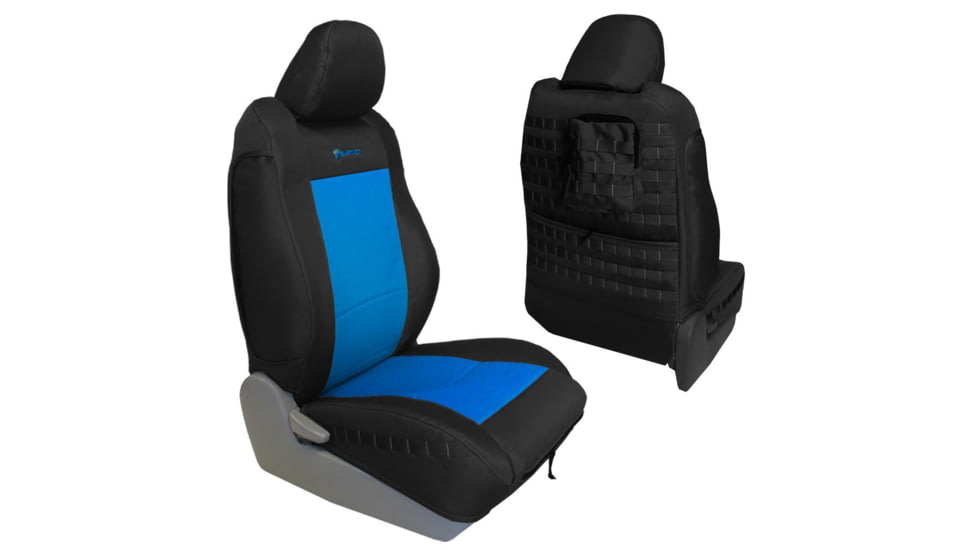 Bartact Toyota Tacoma Seat Covers 2009-2015 Tacoma Front, Tactical Series, Pair, Black/Blue, TTAC0915FPBU