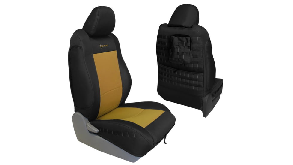 Bartact Toyota Tacoma Seat Covers 2009-2015 Tacoma Front, Tactical Series, Pair, Black/Coyote, TTAC0915FPBC
