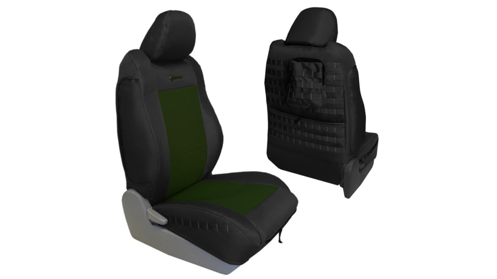 Bartact Toyota Tacoma Seat Covers 2009-2015 Tacoma Front, Tactical Series, Pair, Black/Olive Drab, TTAC0915FPBO