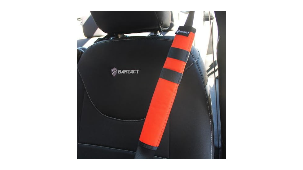 Bartact Universal Seat Belt Covers, Pair, Orange, XXSBCN