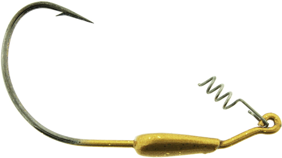 Bass Assassin 5/0 Swim Hooks, 1/8 oz, Hook 5/0, 3 per Pack, Gold, 1/8 oz, SWIM18125