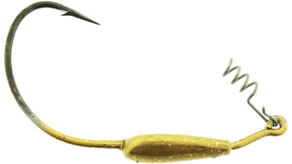 Bass Assassin 5/0 Swim Hooks, 3/16 oz , Hook 5/0, 3 per Pack, Gold, 3/16 oz, SWIM16125