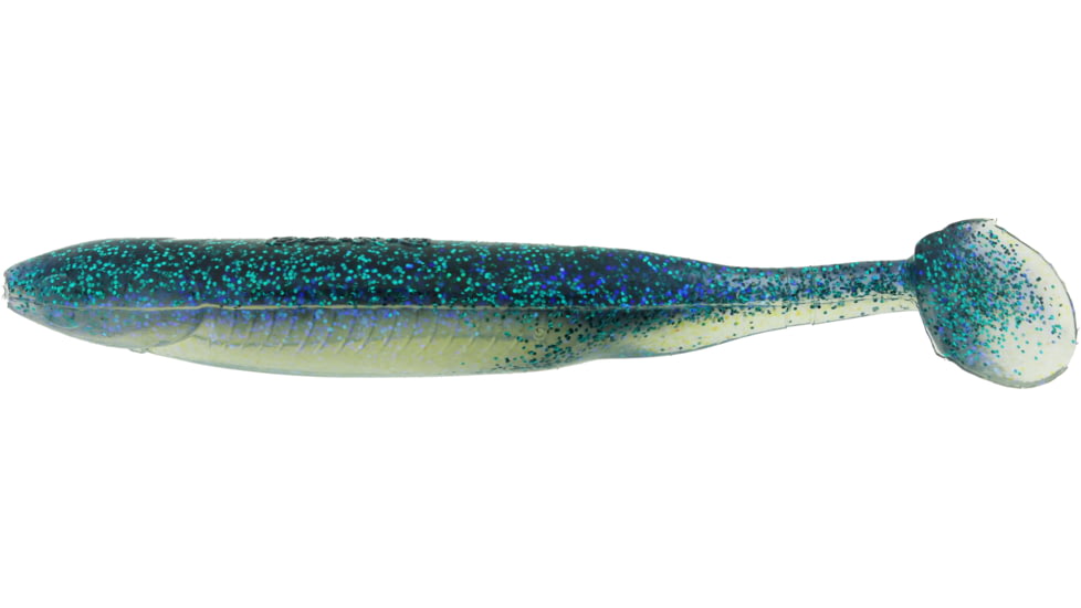 Bass Assassin Bang Lures Die Dapper Swimbait, 5in, 10 per Pack, Phantom Green, 5, DDA41583
