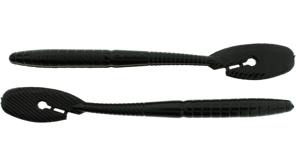 Bass Assassin BANG Lures Ding Dong, 6in, 15 per Pack, Black, 6, DDW57100