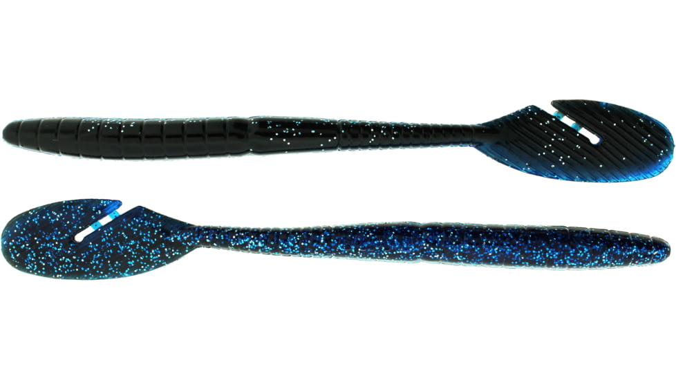 Bass Assassin BANG Lures Ding Dong, 6in, 15 per Pack, Blue Shadow Glitter, 6, DDW57477