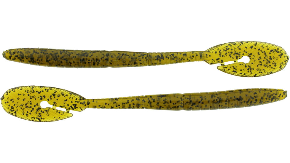 Bass Assassin BANG Lures Ding Dong, 6in, 15 per Pack, Green Pumpkin, 6, DDW57458