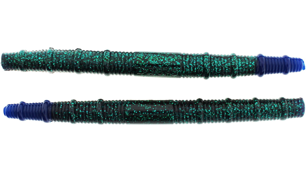 Bass Assassin BANG Lures Fat Job, 5.25in, 10 per Pack, Junebug/Blue Tail, 5.25, FJ68237