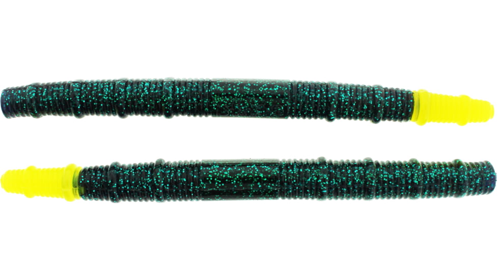 Bass Assassin BANG Lures Fat Job, 5.25in, 10 per Pack, Junebug/Chart. Tail, 5.25, FJ68221