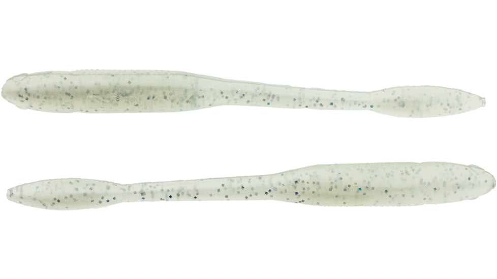 Bass Assassin BANG Lures Litl Tapper, 4.5in, 12 per Pack, Snow Storm, 4.5, TO83438