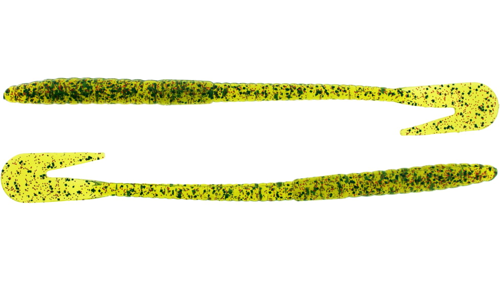 Bass Assassin BANG Lures Rail Worm, 7in, 10 per Pack, Watermelon/Red Glitter, 7, RW58410