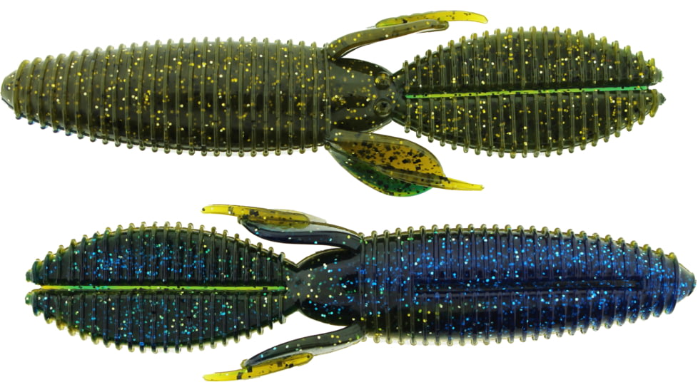 Bass Assassin BANG Lures Skunk Ape, 4.25in, 7 per Pack, Green Pumpkin Shadow, 4.25, SKA4581