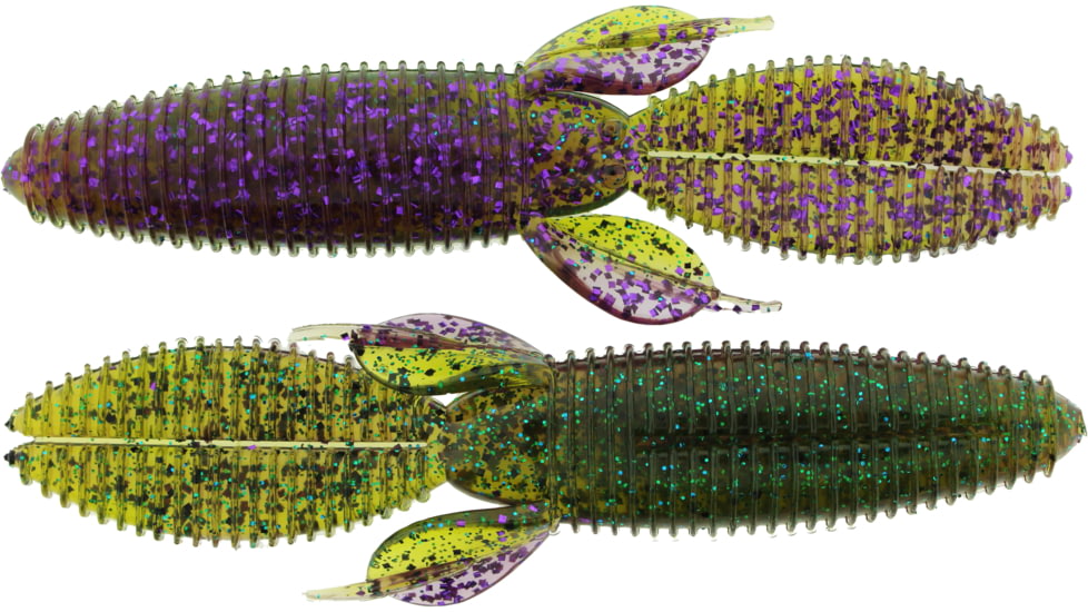 Bass Assassin BANG Lures Skunk Ape, 4.25in, 7 per Pack, Sprayed Grass, 4.25, SKA4533