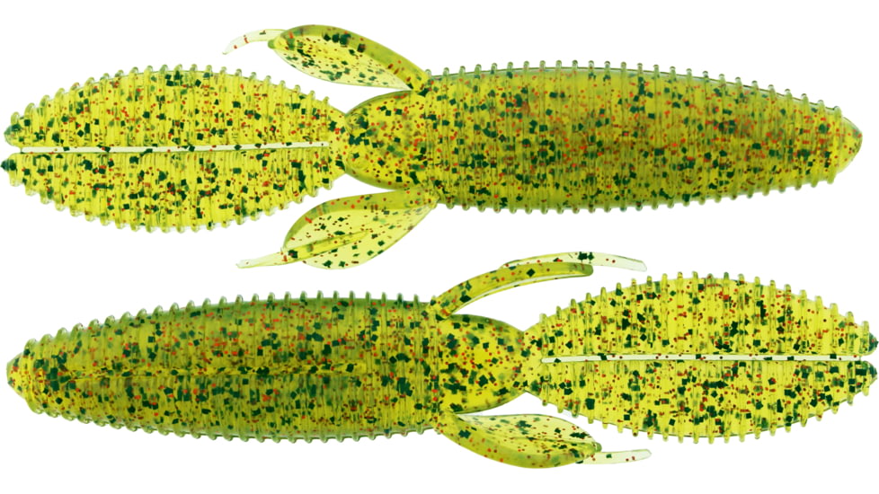Bass Assassin BANG Lures Skunk Ape, 4.25in, 7 per Pack, Watermelon Red Glitter, 4.25, SKA4410