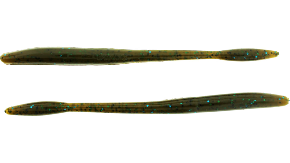 Bass Assassin BANG Lures Tapout, 6in, 12 per Pack, Green Pumpkin/Blue Glitter, 6, TO59432