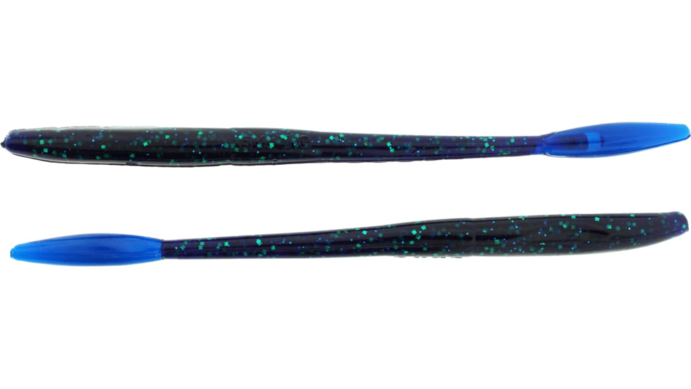 Bass Assassin BANG Lures Tapout, 6in, 12 per Pack, Junebug/Blue Tail, 6, TO59237