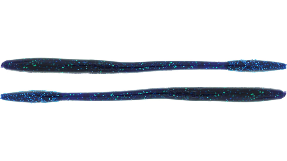 Bass Assassin BANG Lures Tapout, 7.5in, 12 per Pack, Junebug Blue Glitter Tail, 7.5, TO64226