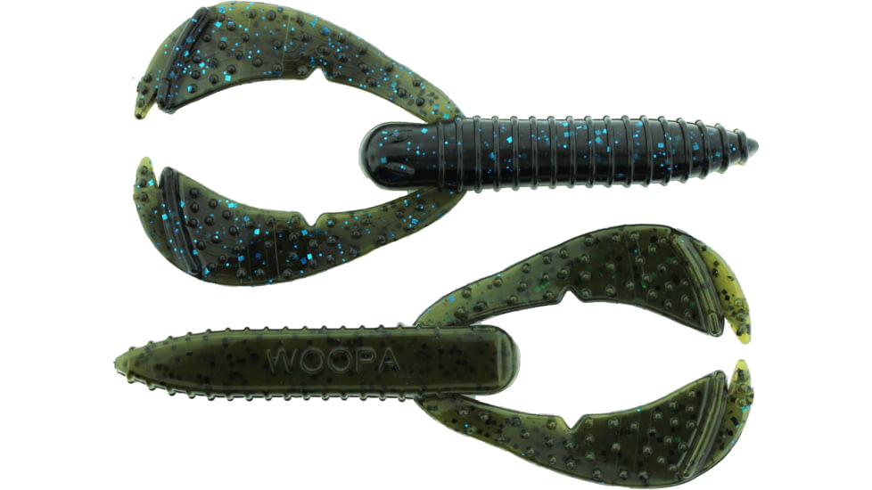 Bass Assassin BANG Lures Woopah Craw, 4in, 7 per Pack, Fugly, 4, WOO18590