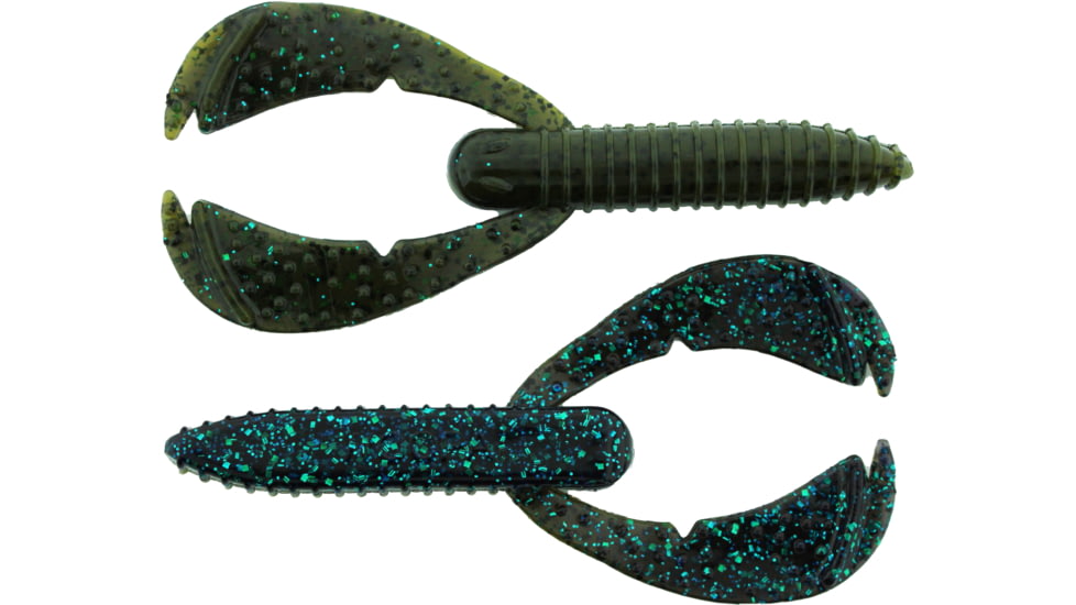 Bass Assassin BANG Lures Woopah Craw, 4in, 7 per Pack, Gravedigger, 4, WOO18484