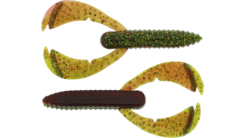 Bass Assassin BANG Lures Woopah Craw, 4in, 7 per Pack, Lake Falcon, 4, WOO18130