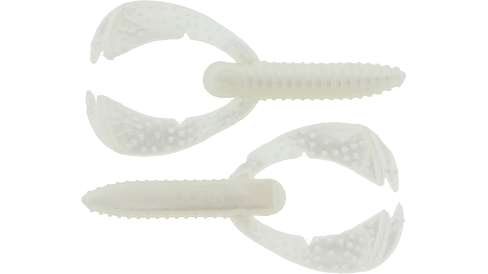 Bass Assassin BANG Lures Woopah Craw, 4in, 7 per Pack, Pearl, 4, WOO18110