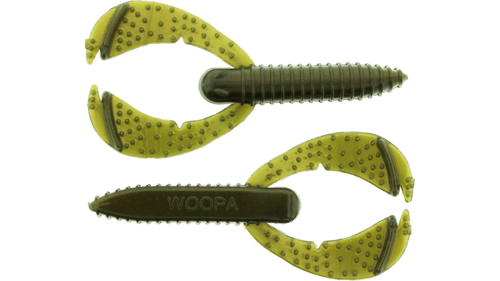 Bass Assassin BANG Lures Woopah Craw, 4in, 7 per Pack, Roadkill, 4, WOO18106