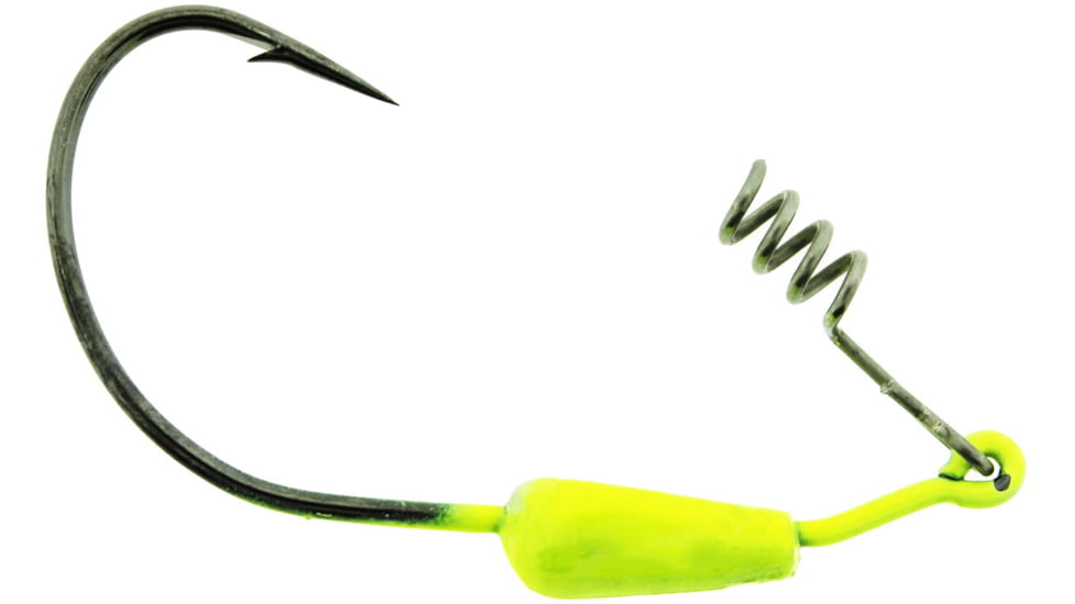 Bass Assassin Crappie Swim Hooks Swimbait, 1/16 oz, 3 per Pack, Chartreuse, 1/16 oz, SWIM45505