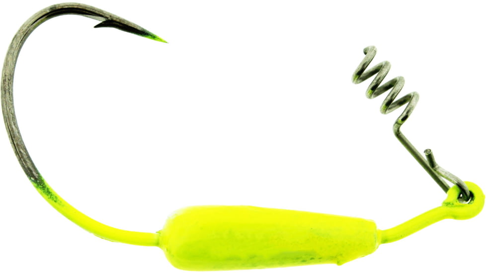 Bass Assassin Crappie Swim Hooks Swimbait, 1/8 oz, 3 per Pack, Chartreuse, 1/8 oz, SWIM46505