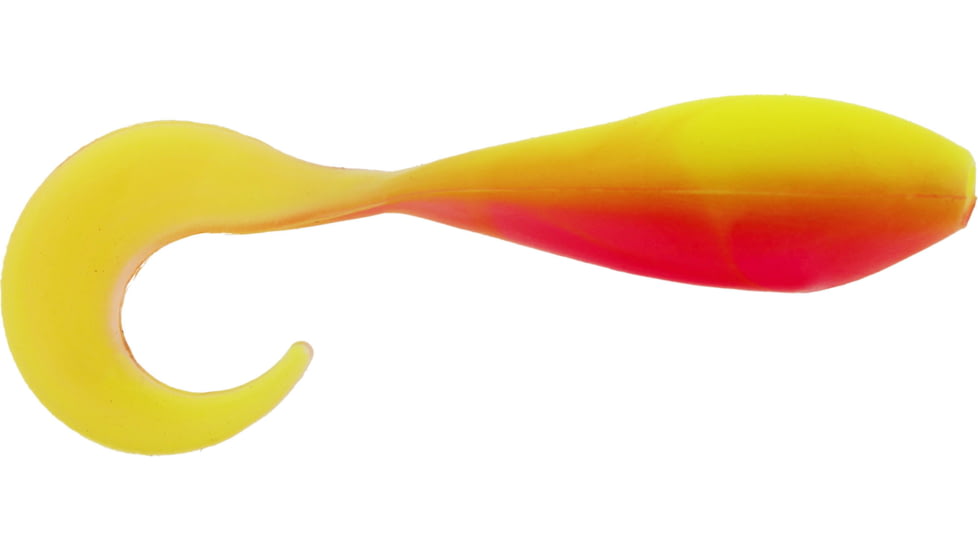 Bass Assassin Curly Shad Swimbait, 2in, 10 per Pack, Candy Corn, 2, CSA35305