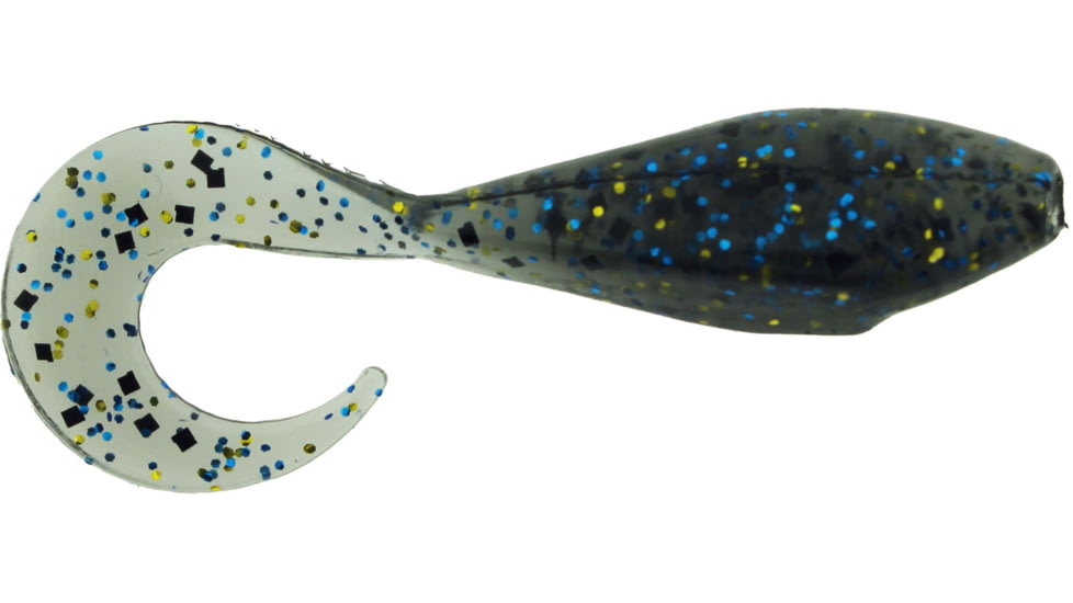 Bass Assassin Curly Shad Swimbait, 2in, 10 per Pack, Firecracker, 2, CSA35414