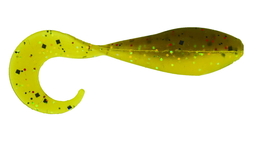 Bass Assassin Curly Shad Swimbaits, 10, 2in, Chico's Red Ear, CSA35540