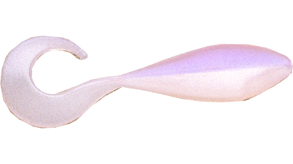 Bass Assassin Curly Shad Swimbaits, 5, 2in, Albino Shad, CSA35330