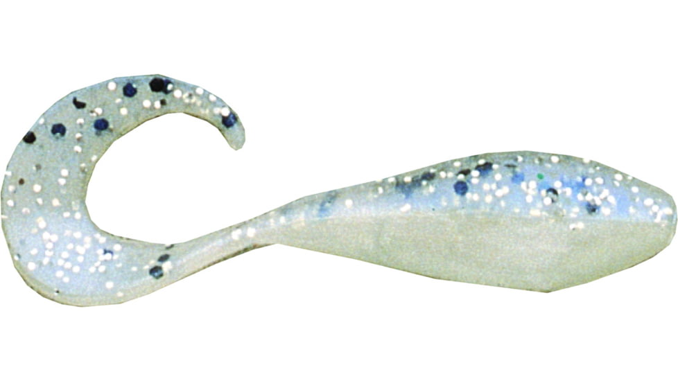 Bass Assassin Curly Shad Swimbaits, 10, 2in, Crystal Shad, CSA35343