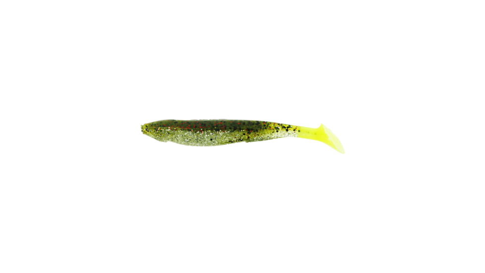 Bass Assassin Die Dapper Shad Tail Swimbait, 3 1/2", Chicken on a Chain, 10/Pack, DDA37214