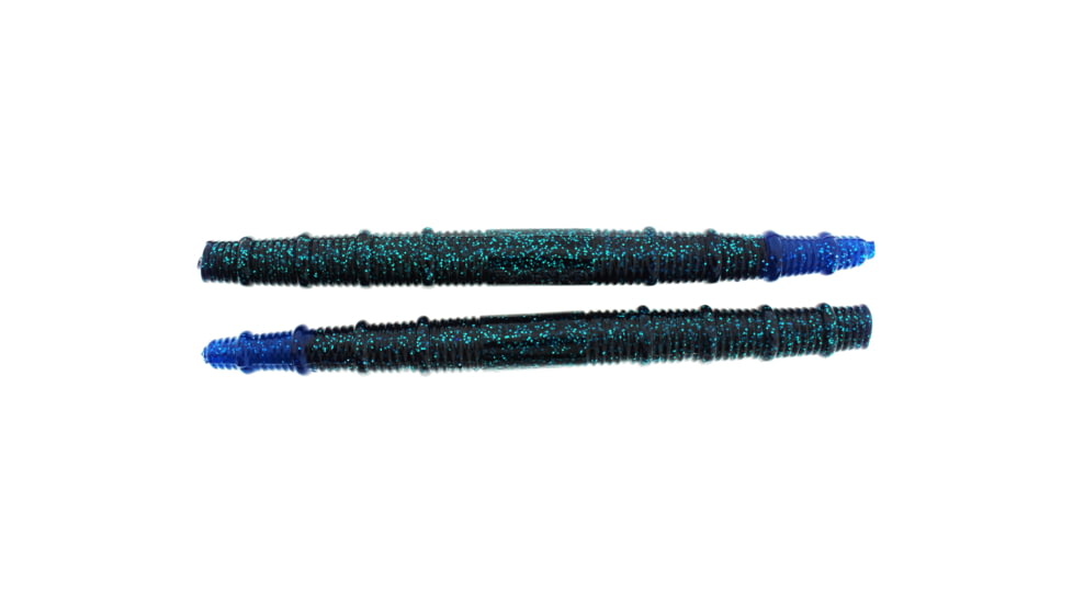 Bass Assassin Fat Job 5-1/4in 6ct Junebug/Blue Glitter Tail, FJ68226