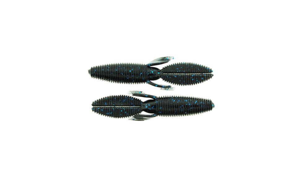 Bass Assassin Lit'l Skunk Ape Soft Bait, 10, 3 1/2in, Blueberry, SKA5473