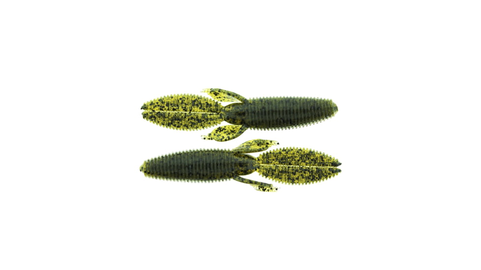Bass Assassin Lit'l Skunk Ape Soft Bait, 10, 3 1/2in, Green Pumpkin, SKA5458