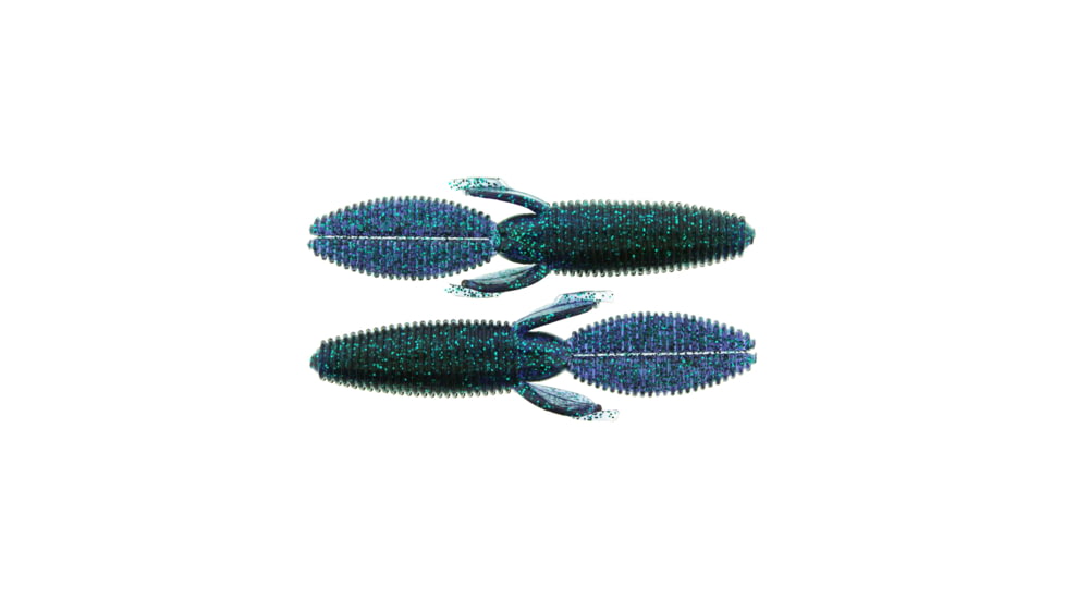 Bass Assassin Lit'l Skunk Ape Soft Bait, 10, 3 1/2in, Junebug, SKA5415