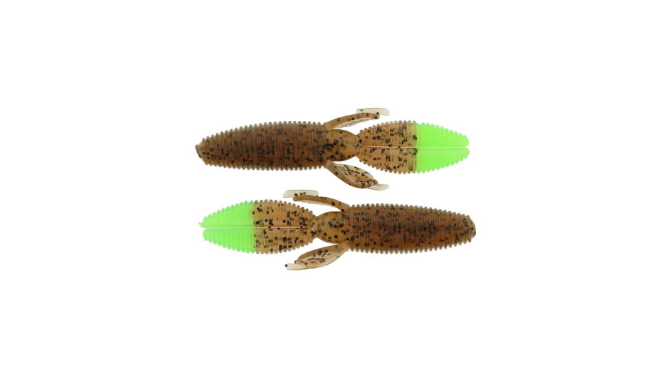 Bass Assassin Lit'l Skunk Ape Soft Bait, 10, 3 1/2in, Pumpkinseed-Chartreuse, SKA5215