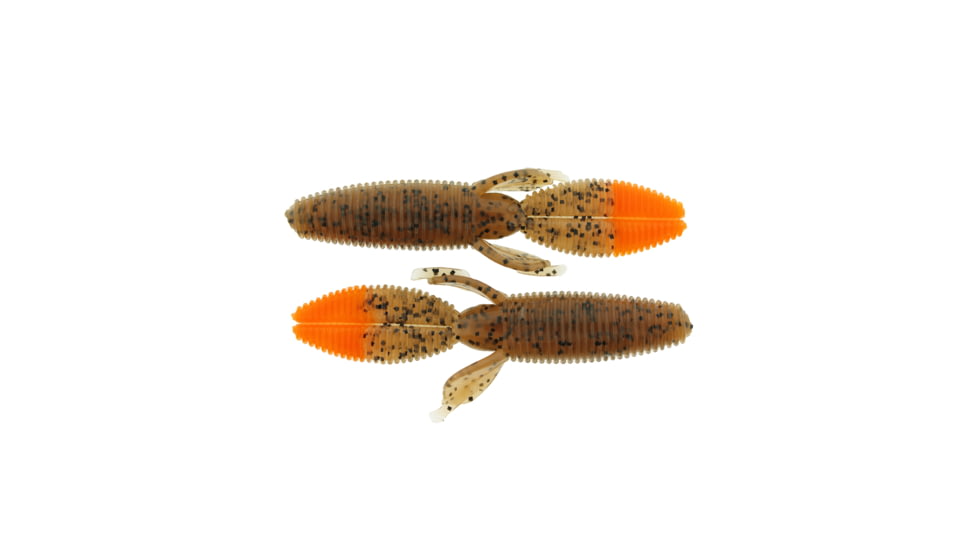 Bass Assassin Lit'l Skunk Ape Soft Bait, 10, 3 1/2in, Pumpkinseed-Orange, SKA5217