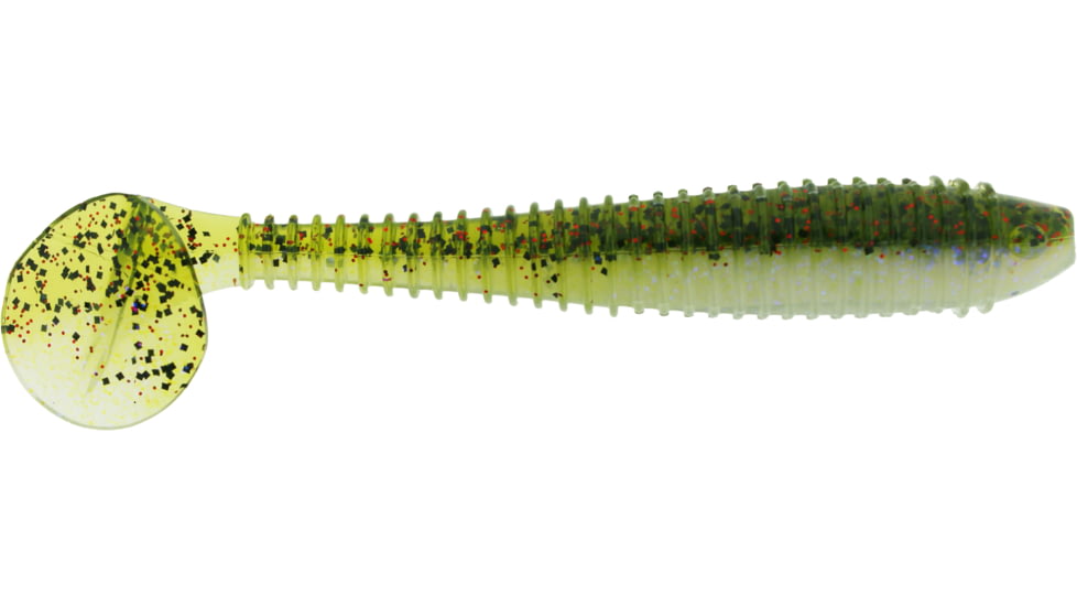 Bass Assassin Lures Boss Shiner Swimbait, 4.7in, 5 per Pack, Hammertime, 4.7, BSA17489