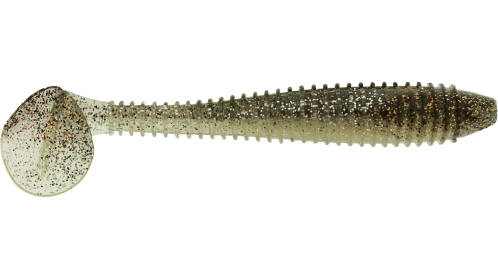 Bass Assassin Lures Boss Shiner Swimbait, 4.7in, 5 per Pack, Mama's 14K, 4.7, BSA17312