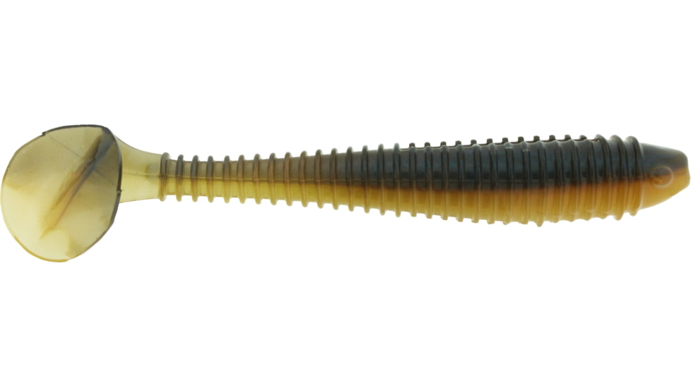 Bass Assassin Lures Boss Shiner Swimbait, 4.7in, 5 per Pack, Pro Blue/Red Pearl, 4.7, BSA17448